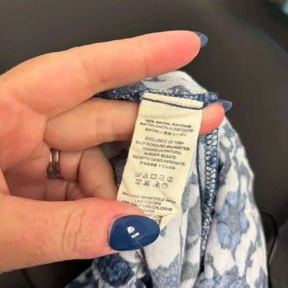 Free People Lady Lady Printed Pants Wide Leg Flowy Cropped Pockets - Picture 12 of 13